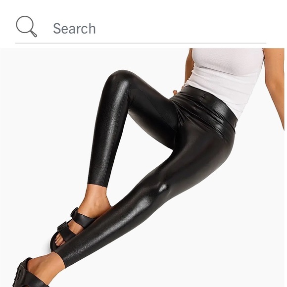 Commando szL Black Faux Leather Leggings SAKS Retail $128 - Picture 2 of 9